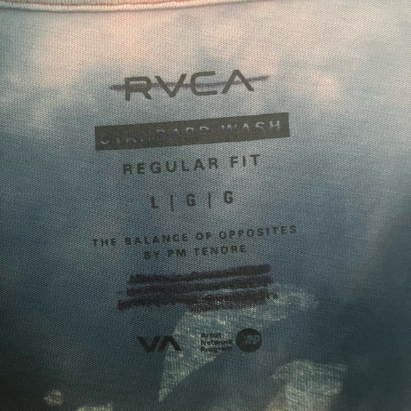 RVCA Pink and Navy Tie-Dye Long Sleeve Shirt - Picture 6 of 6